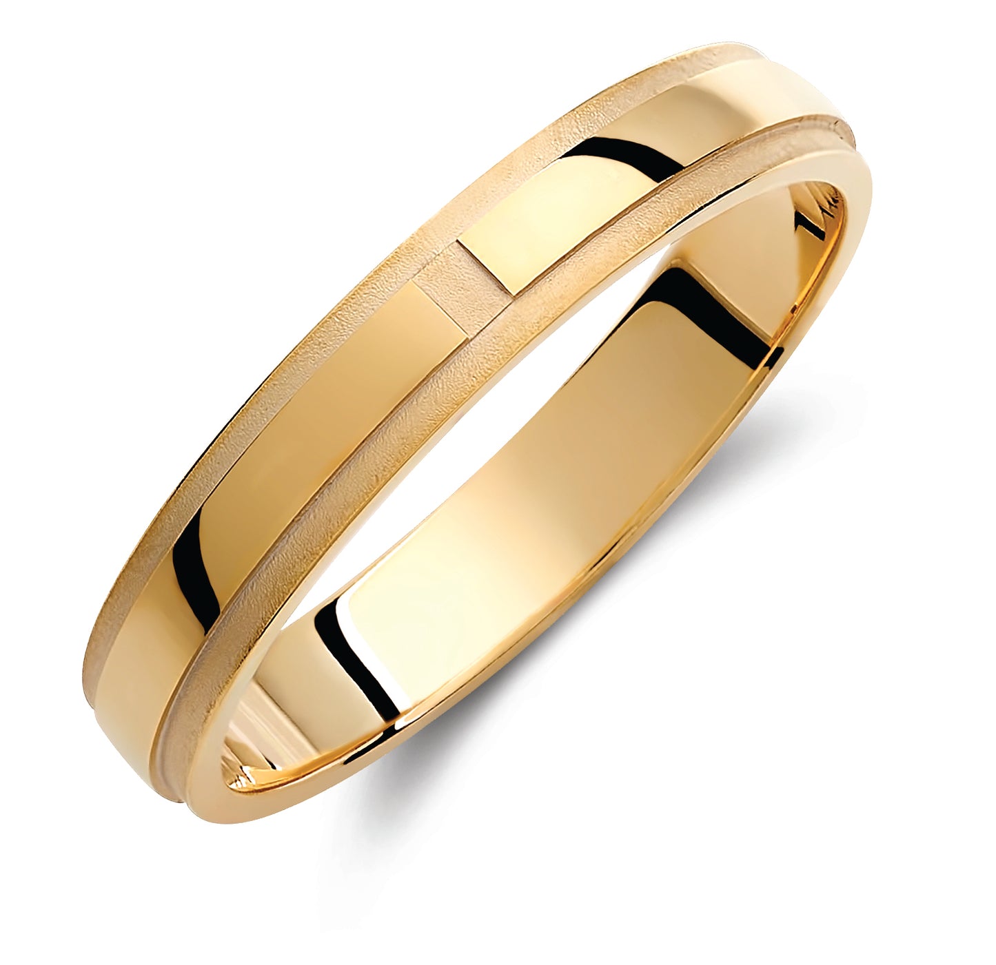 Textured 14k Gold Wedding Band Set - His & Hers Minimalist Rings