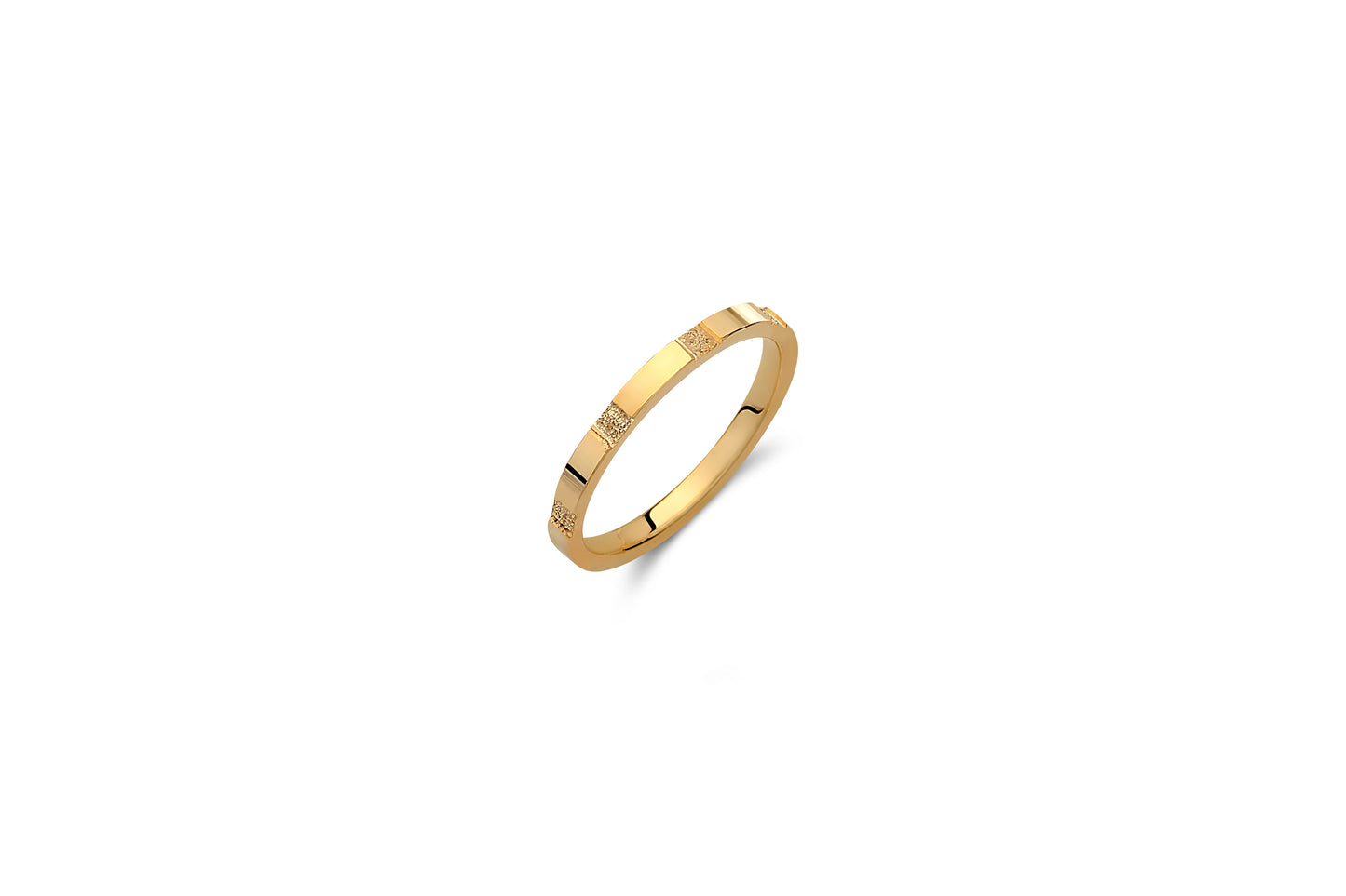 Engraved Gold Wedding Band Set: 18K Matching Promise Rings