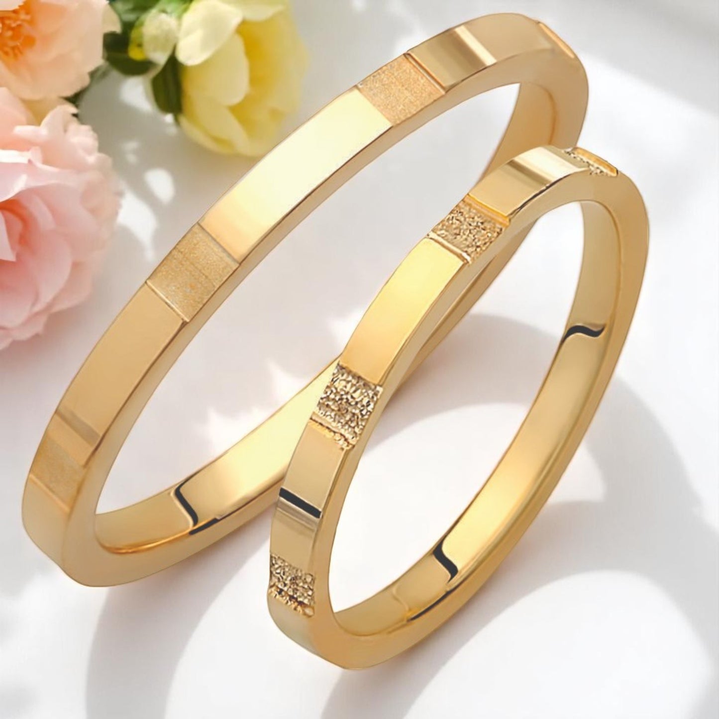 Slim 2mm Wedding Bands Set