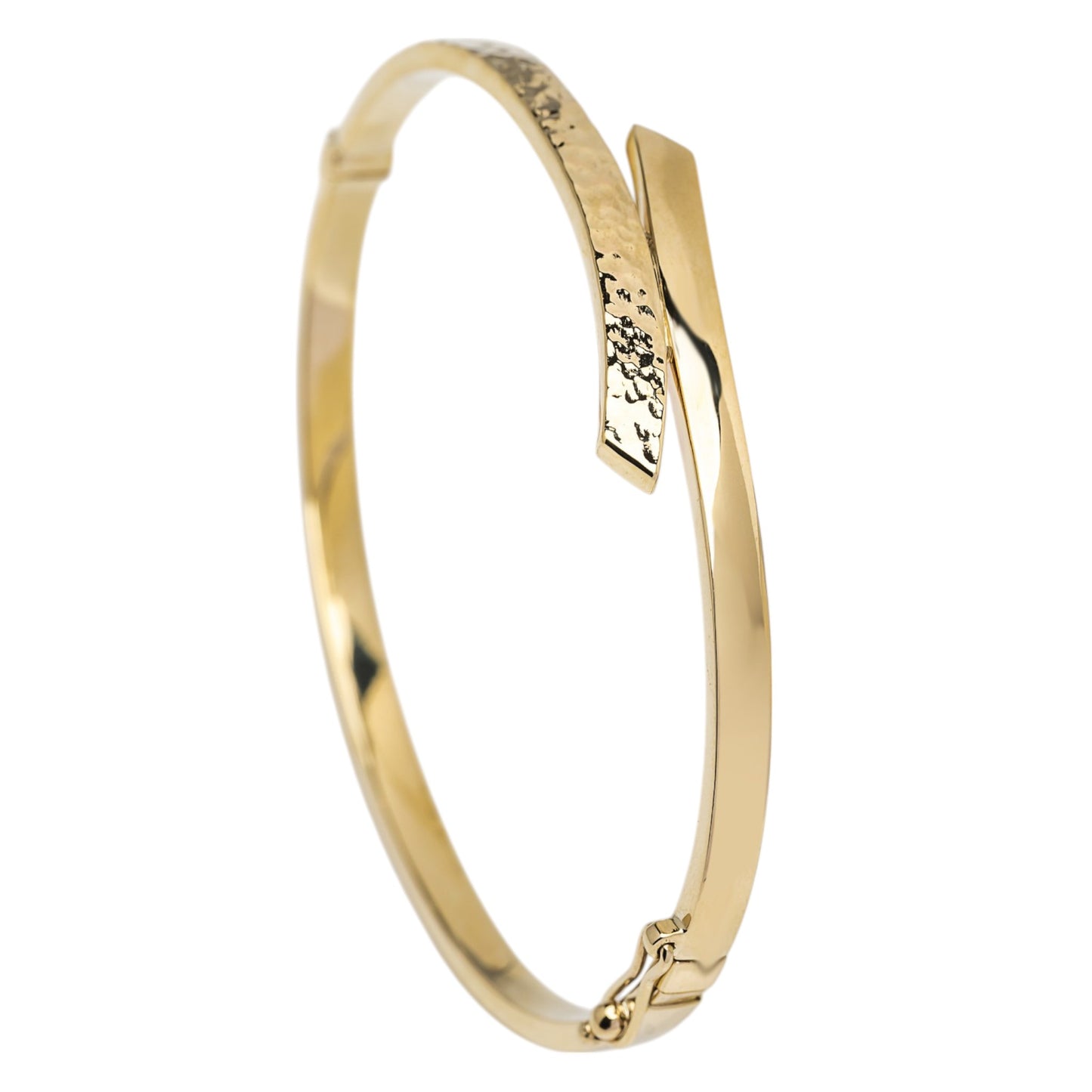 Bypass 3.80mm Bangle Bracelet in 14K Yellow Gold
