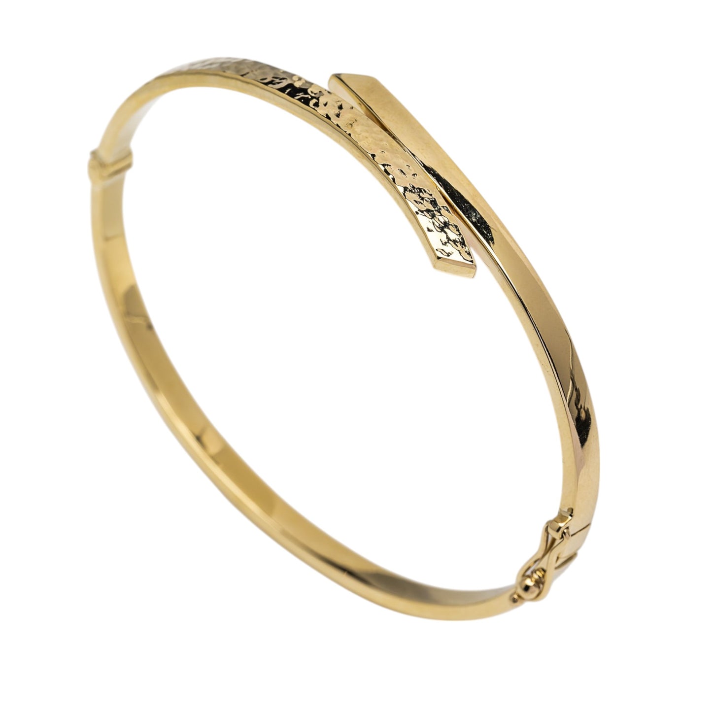 Bypass 3.80mm Bangle Bracelet in 14K Yellow Gold