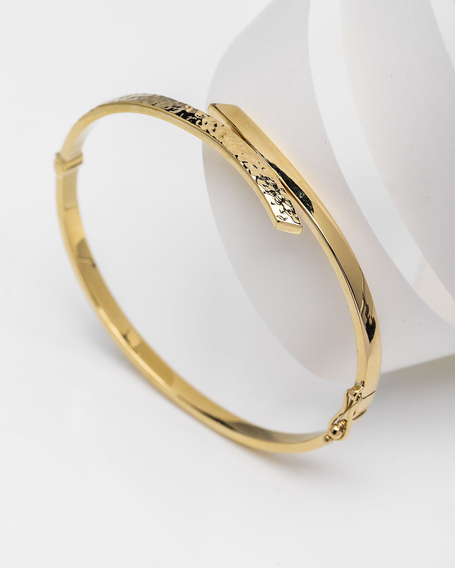 Bypass 3.80mm Bangle Bracelet in 14K Yellow Gold