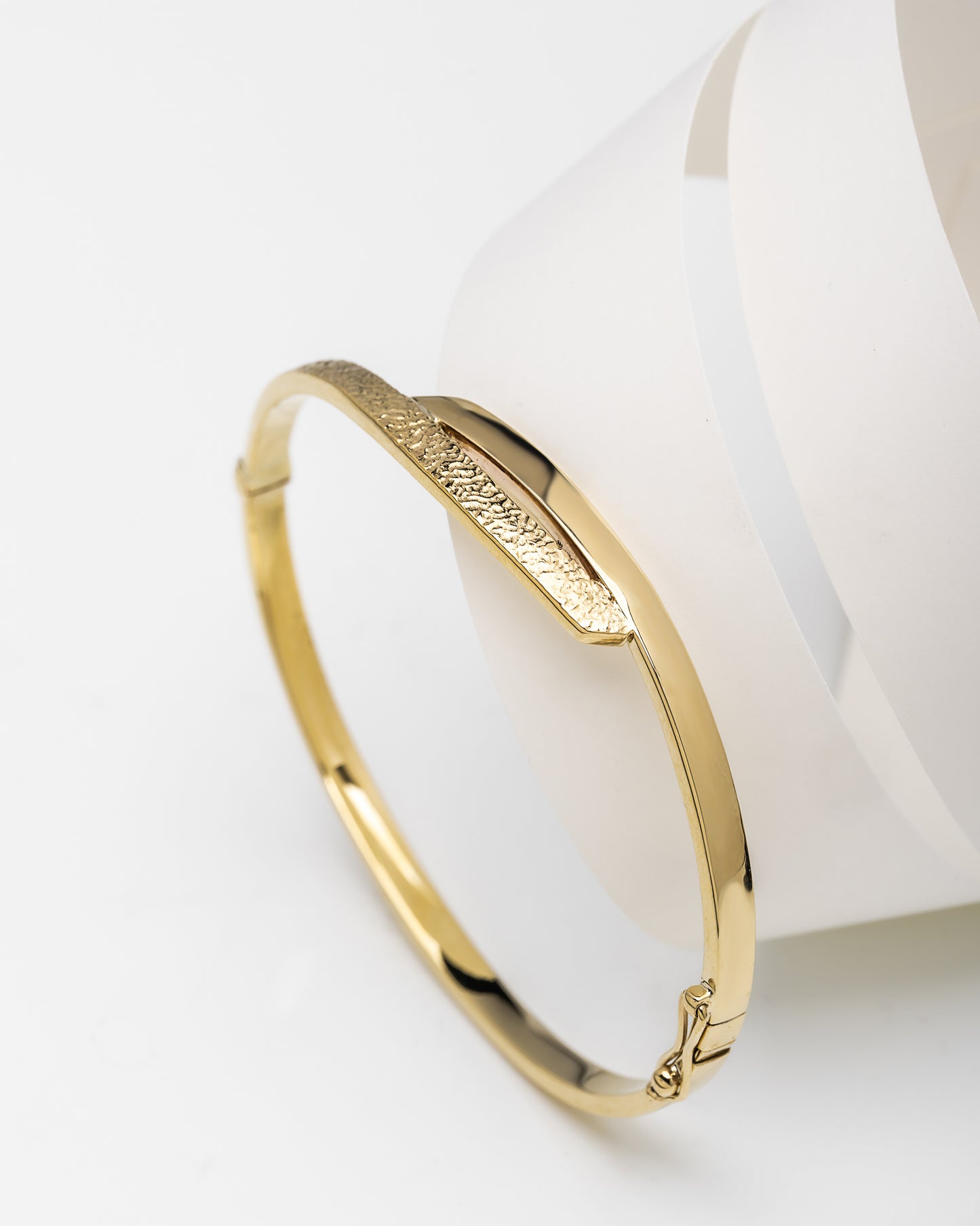 Bypass 3.80mm Bangle Bracelet in 14K Gold