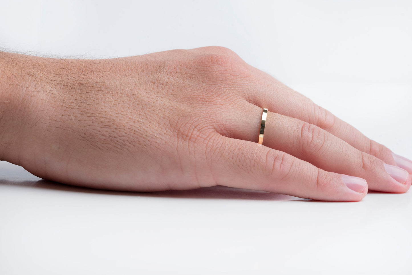 Engraved Gold Wedding Band Set: 18K Matching Promise Rings