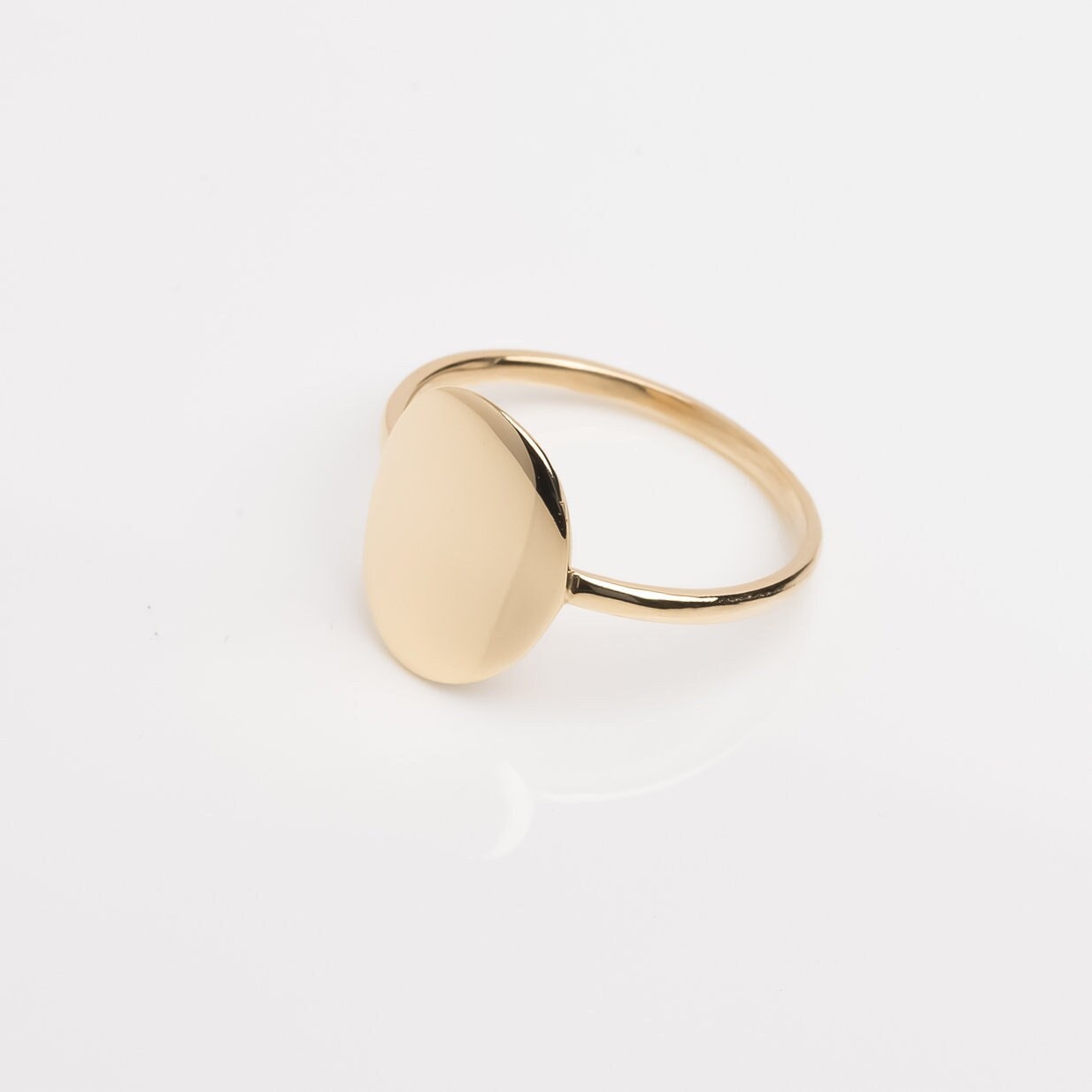 Personalized 14K solid gold rings for women.