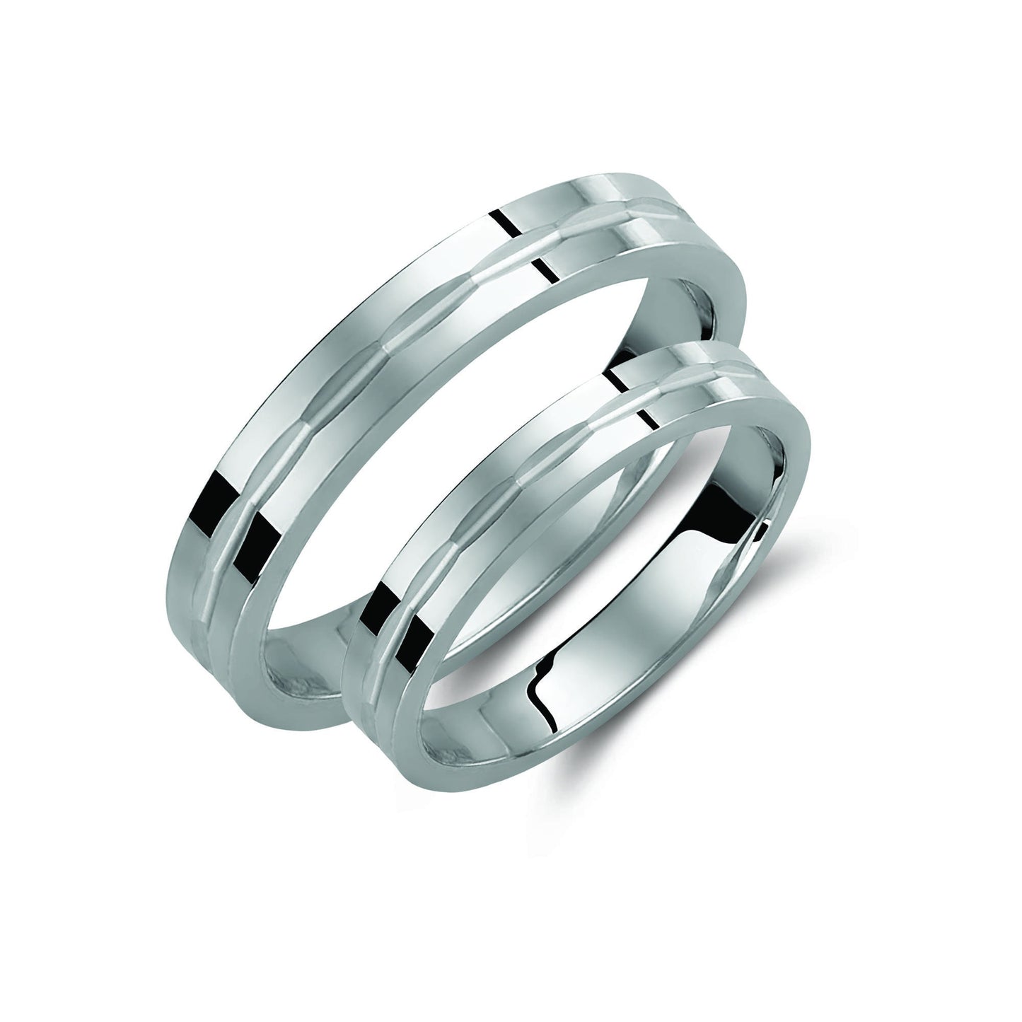 3.5mm Wedding Band Set, Wedding Bands Set, Matching Rings, Engrave Band Ring, His and Hers Matching Wedding Bands