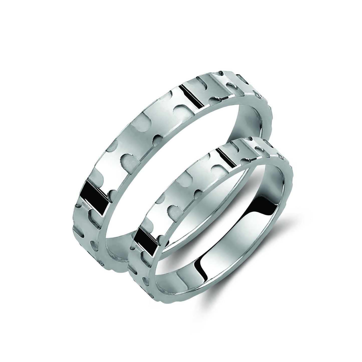 Minimal Wedding Band Set, Wedding Bands Set, Matching Rings, Engrave Band Ring, His and Hers Matching Wedding Bands