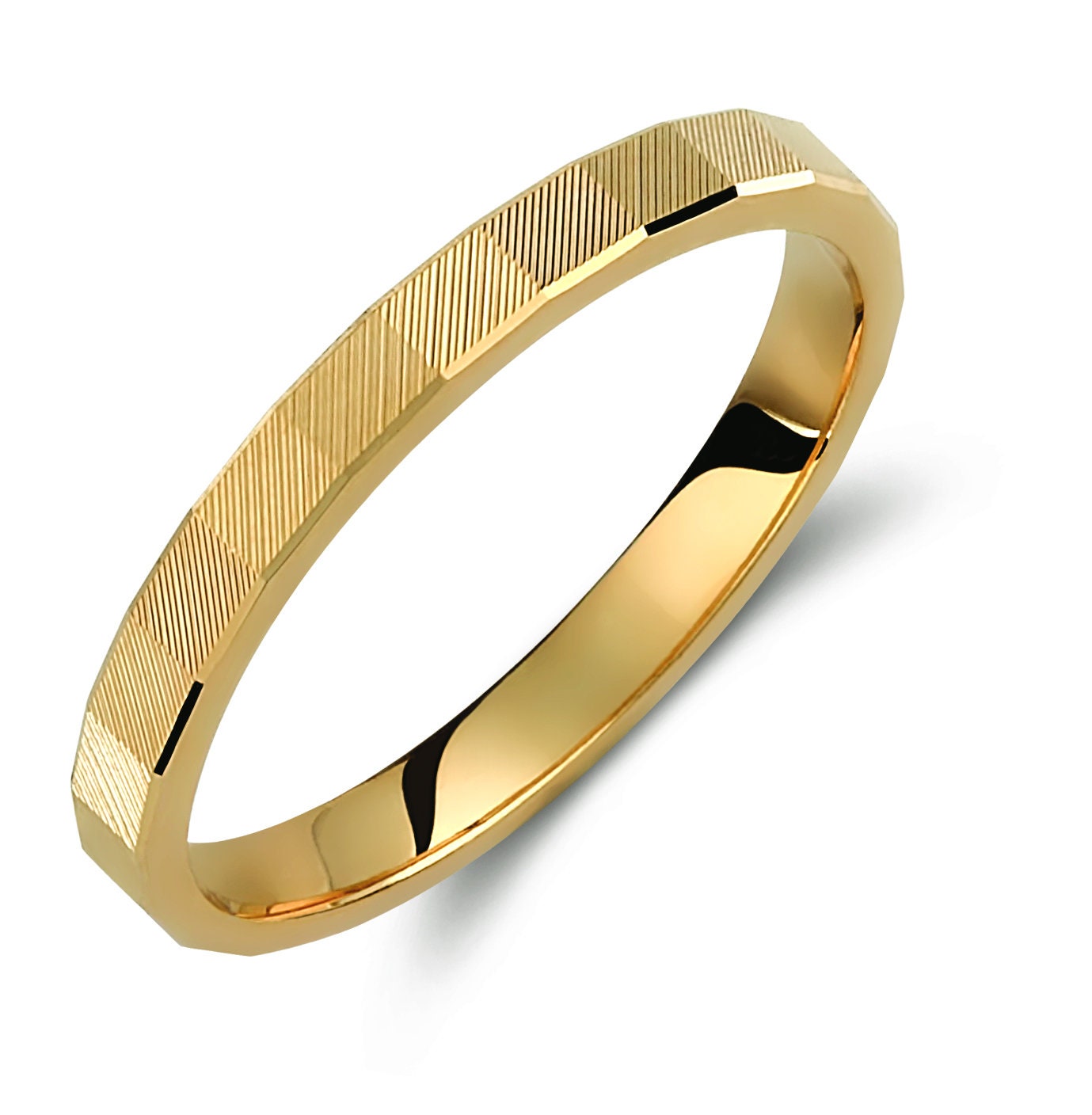 Ribbed Wedding Band Set, Wedding Bands Set, Matching Rings, Engrave Band Ring, His and Hers Matching Wedding Bands