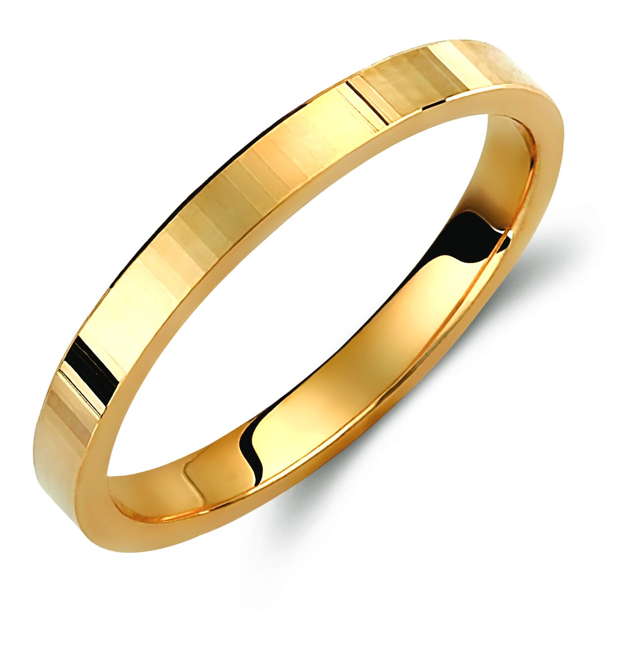 Solid Gold Wedding Band Set, Wedding Bands Set, Matching Rings, Engrave Band Ring, His and Hers Matching Wedding Bands