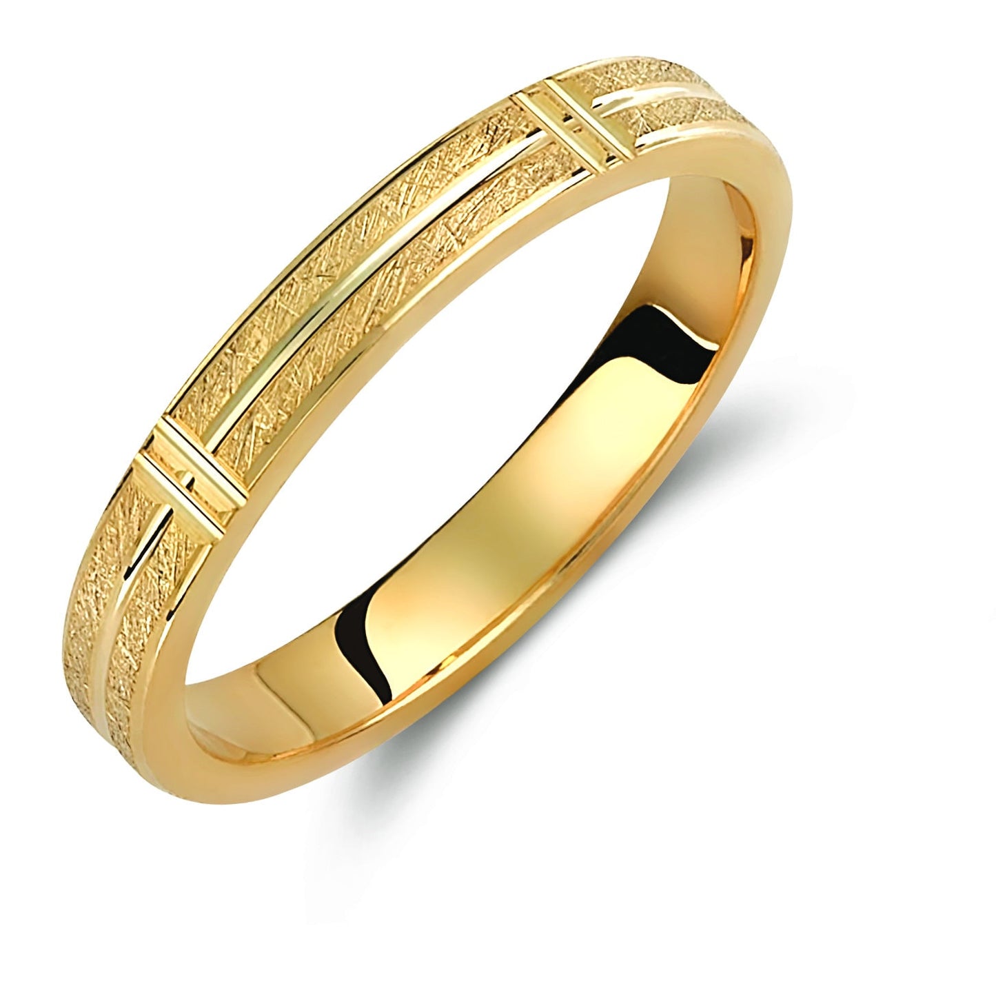 Slim Wedding Band Set, Textured Wedding Bands Set, Matching Rings, Engrave Band Ring, His and Hers Matching Wedding Bands