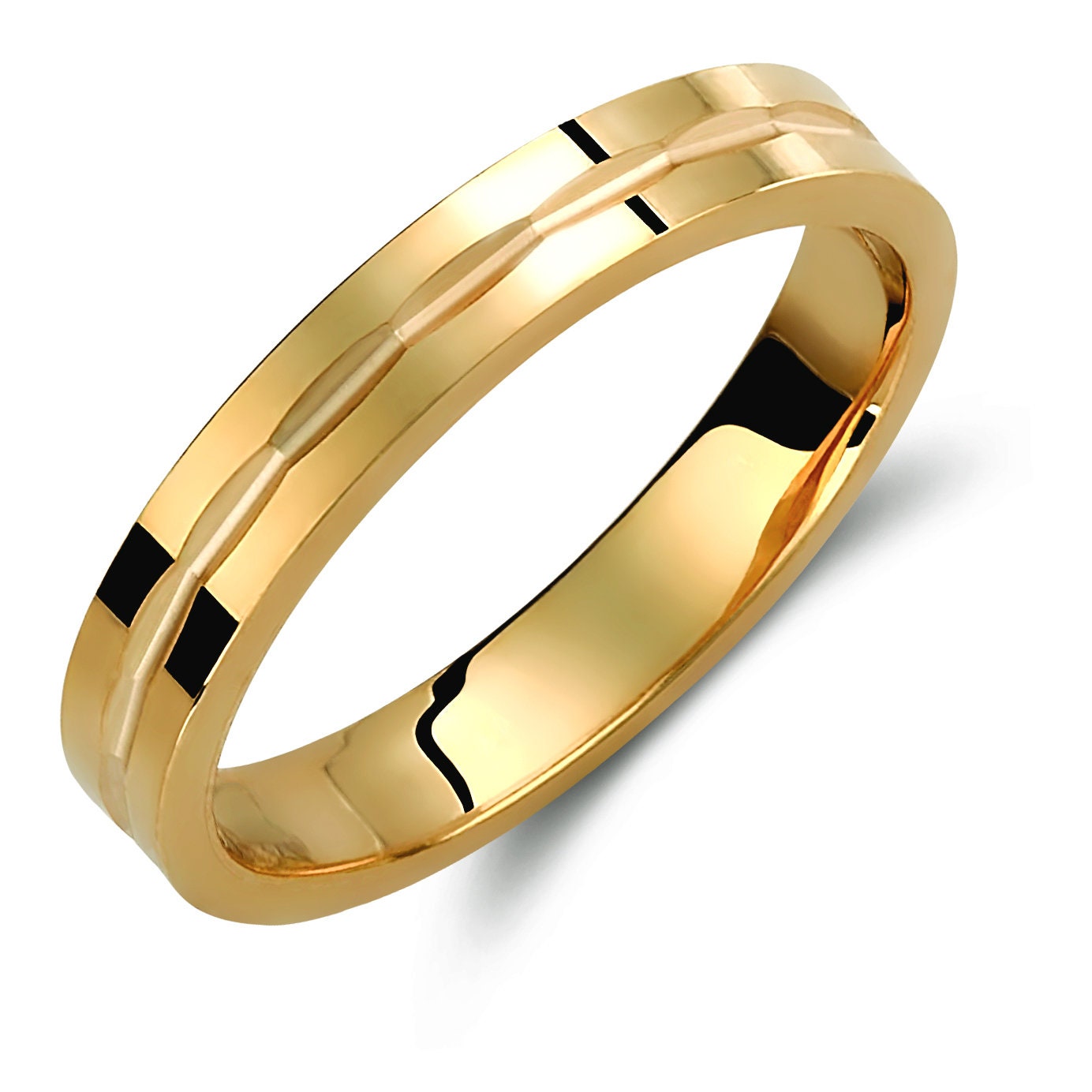 3.5mm Wedding Band Set, Wedding Bands Set, Matching Rings, Engrave Band Ring, His and Hers Matching Wedding Bands