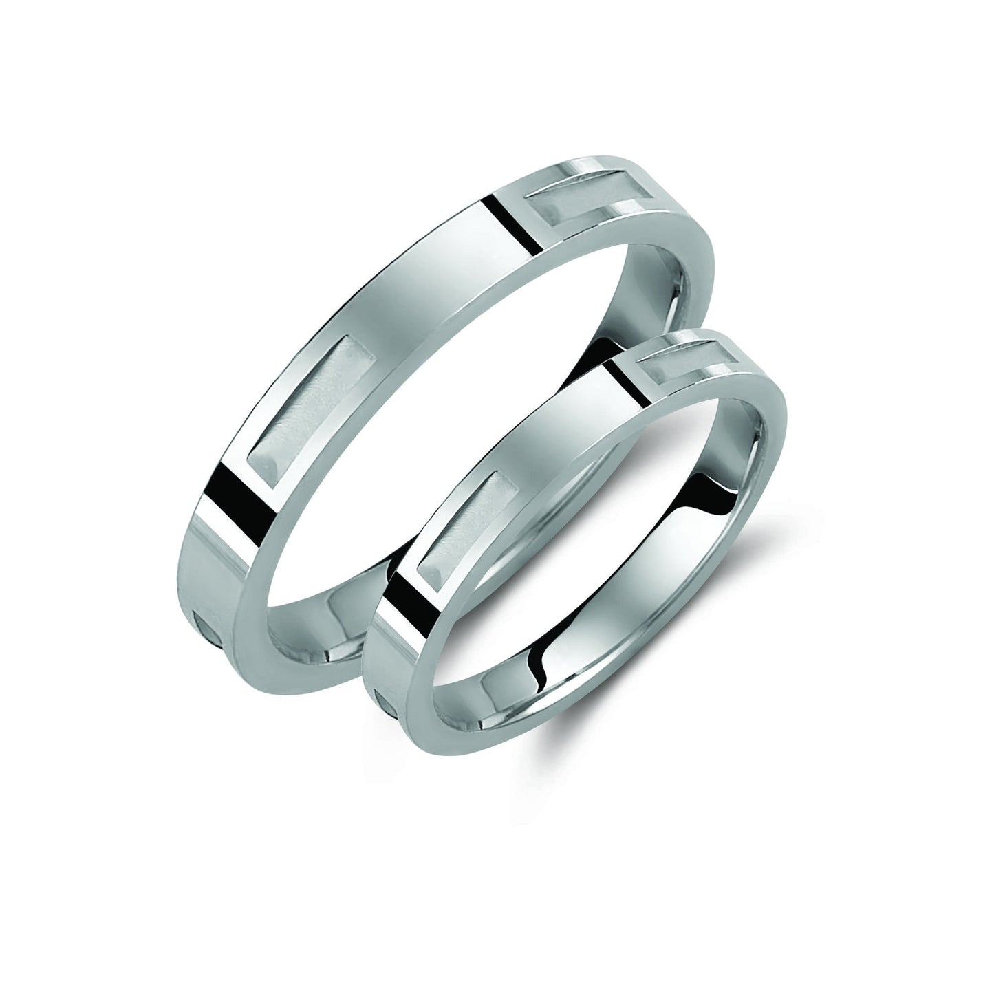 His and Hers Wedding Rings, Wedding Ring Set His and Hers, Classic Wedding Band, 18K Gold Ring Set, Engrave Band Ring, Wedding Band Set