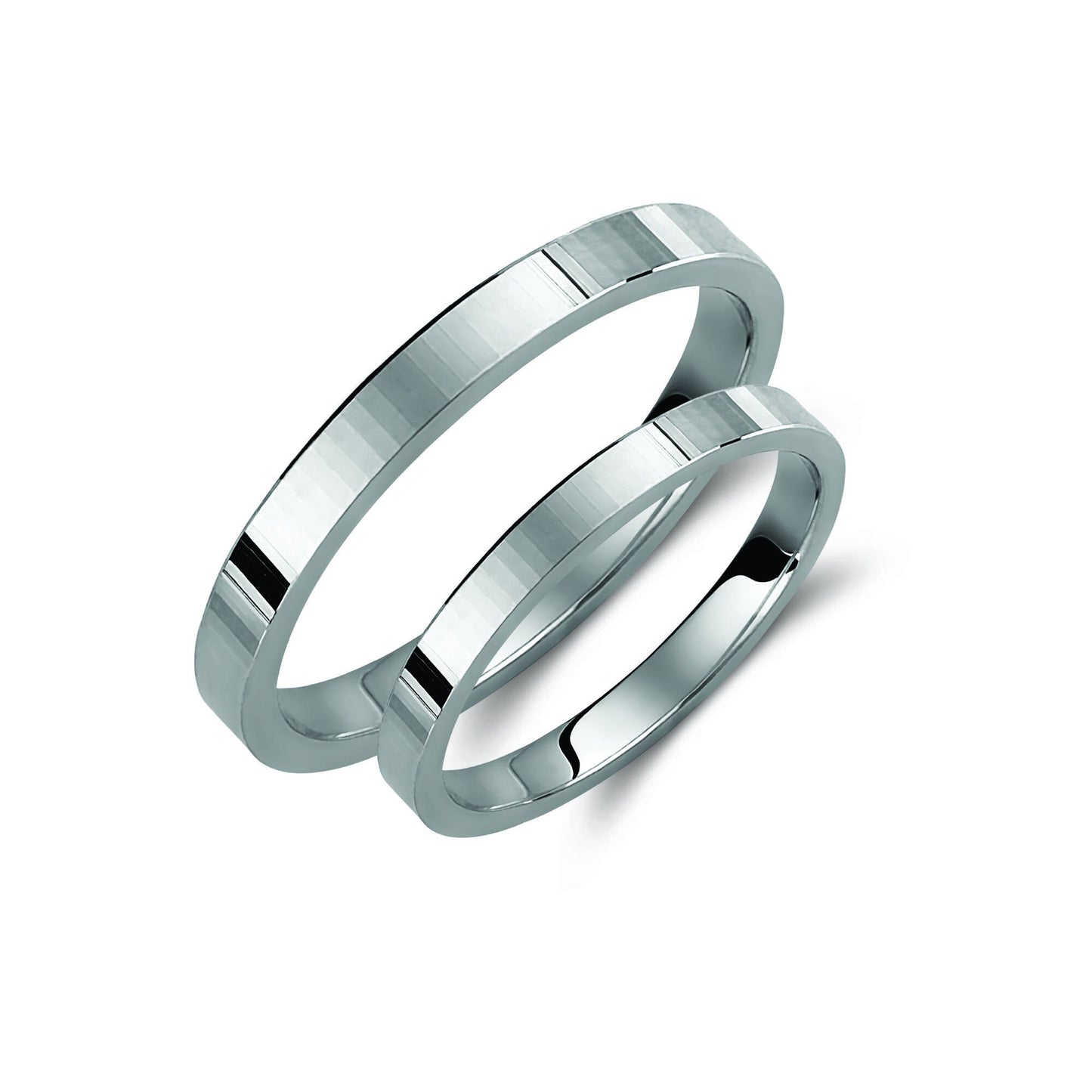 Solid Gold Wedding Band Set, Wedding Bands Set, Matching Rings, Engrave Band Ring, His and Hers Matching Wedding Bands