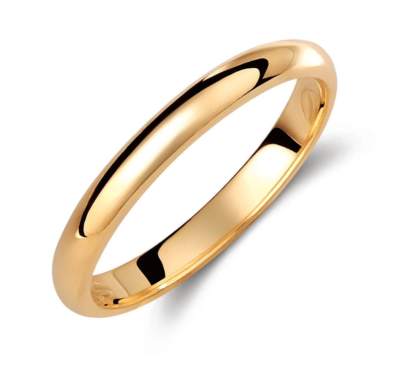 Classic 2mm Wedding Band Set in 9K Solid Gold – His & Hers Rings