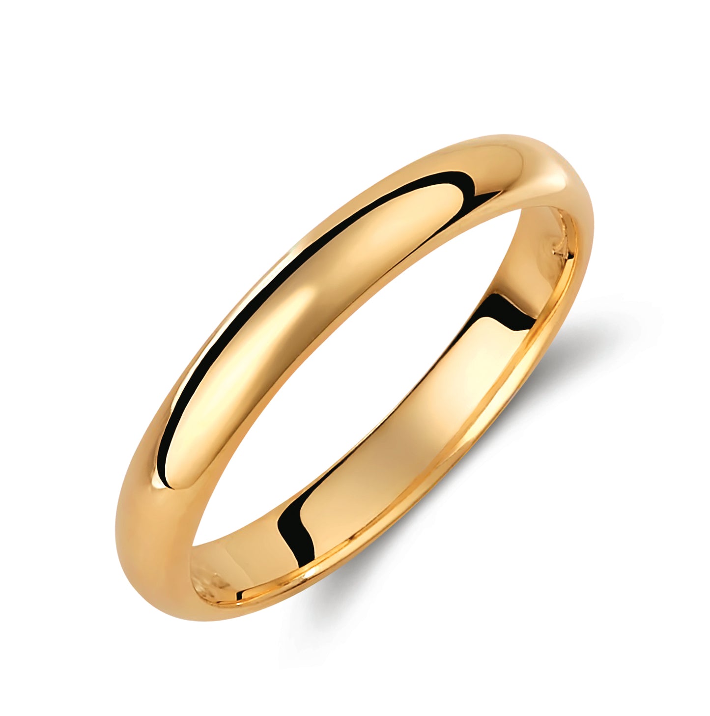 Classic 3mm Wedding Band Set in 9K Solid Gold – His & Hers Rings