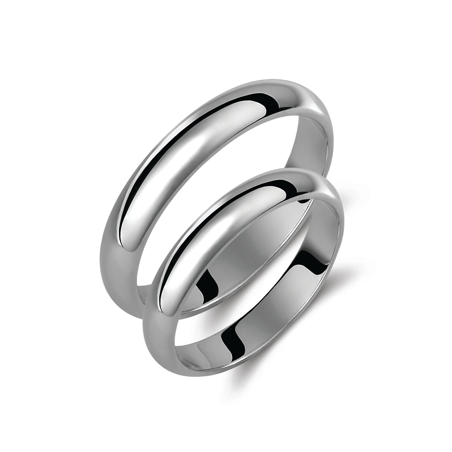 Classic 3.5mm Wedding Band Set in 9K Solid Gold – His & Hers Rings