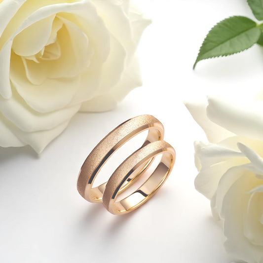 Minimal 3.5mm Wedding Bands Set