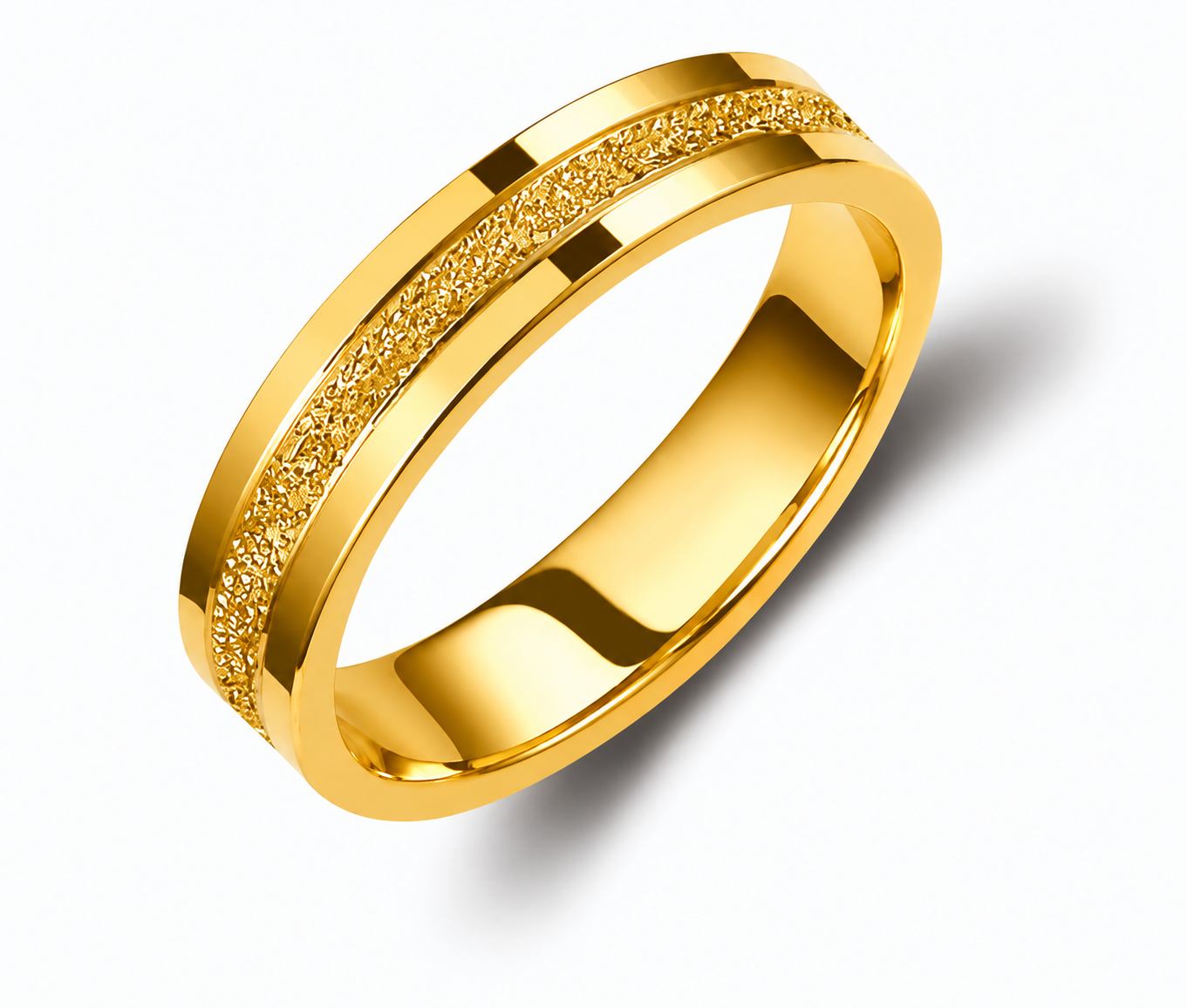 Two-Tone 4.50mm Wedding Bands Set