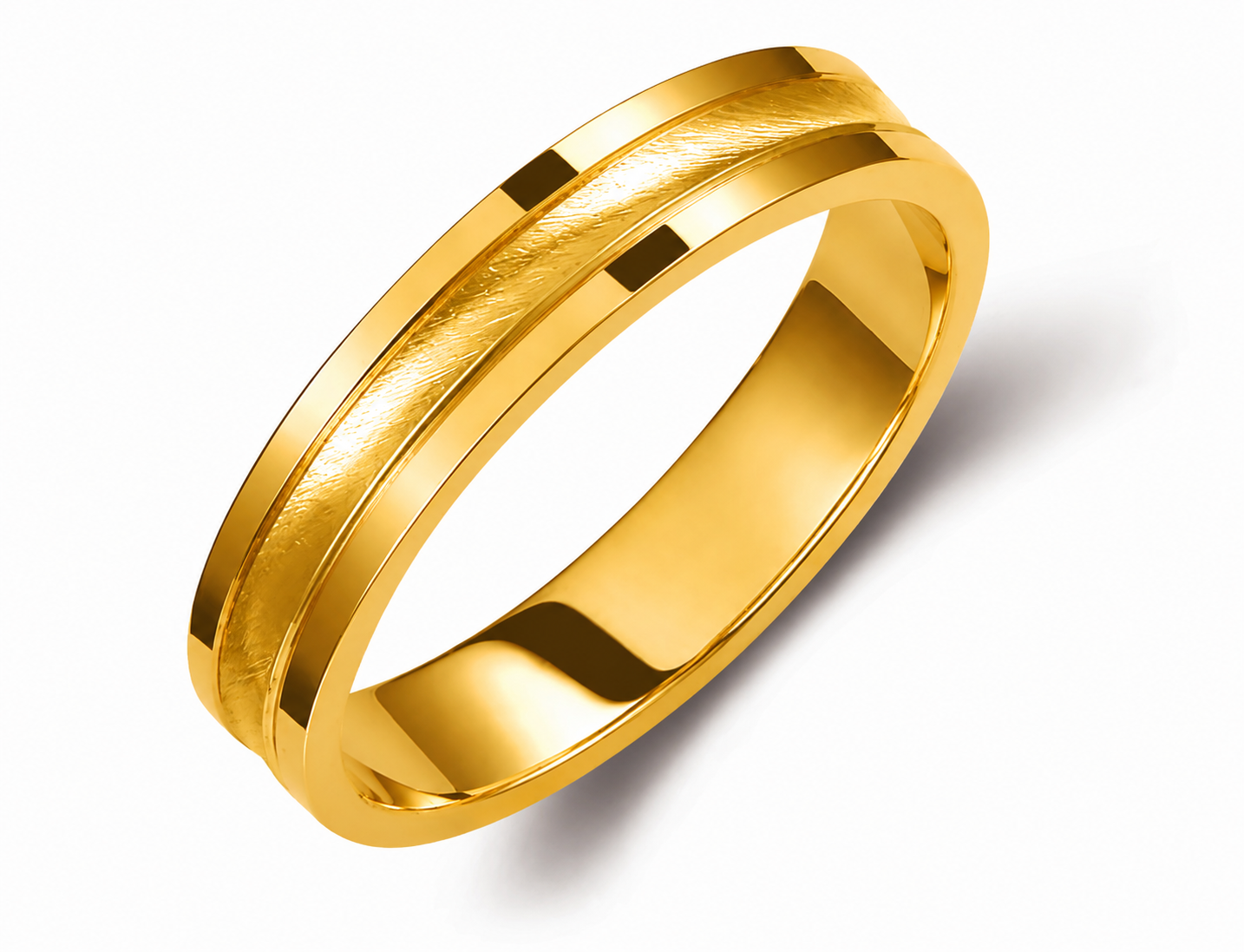 Two-Tone 4.50mm Wedding Bands Set