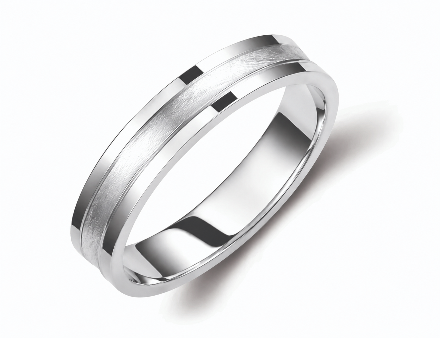 Two-Tone 4.50mm Wedding Bands Set