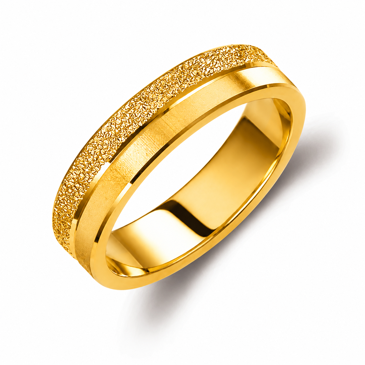Two-Tone 5mm Wedding Bands Set