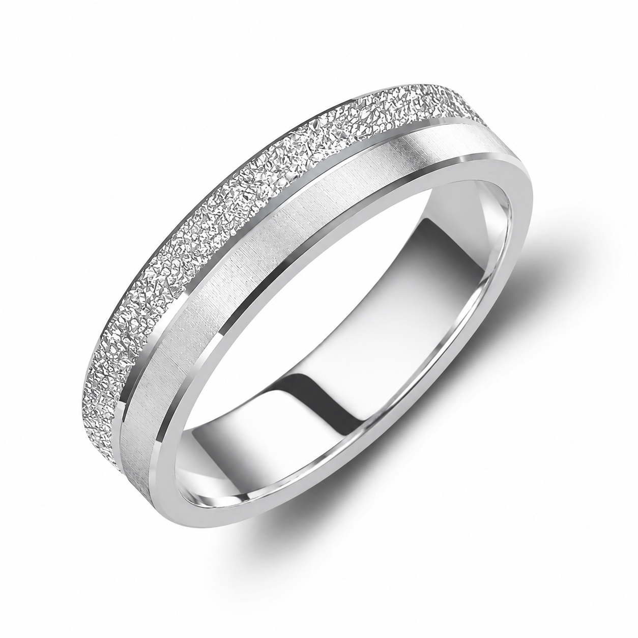 Two-Tone 5mm Wedding Bands Set