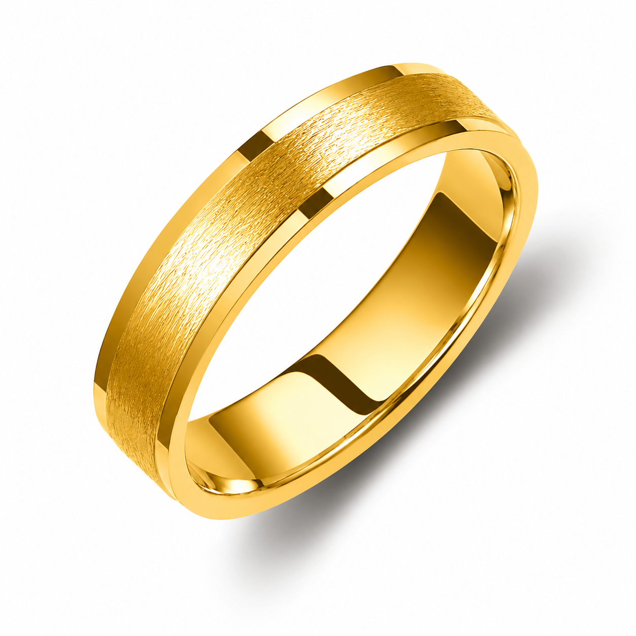 Two-Tone 5mm Wedding Bands Set