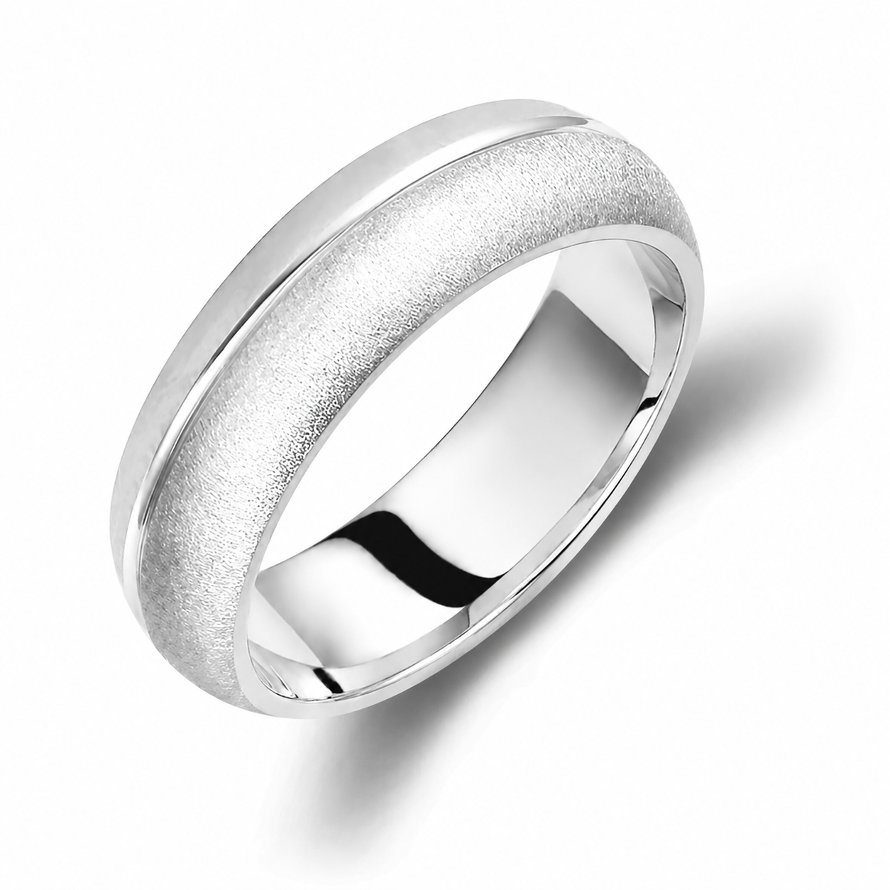 Dome Two-Tone 5.5mm Wedding Bands Set