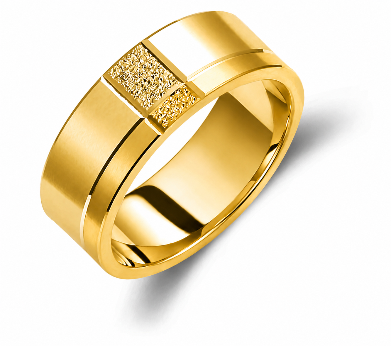 Two-Tone 7mm Wedding Bands Set