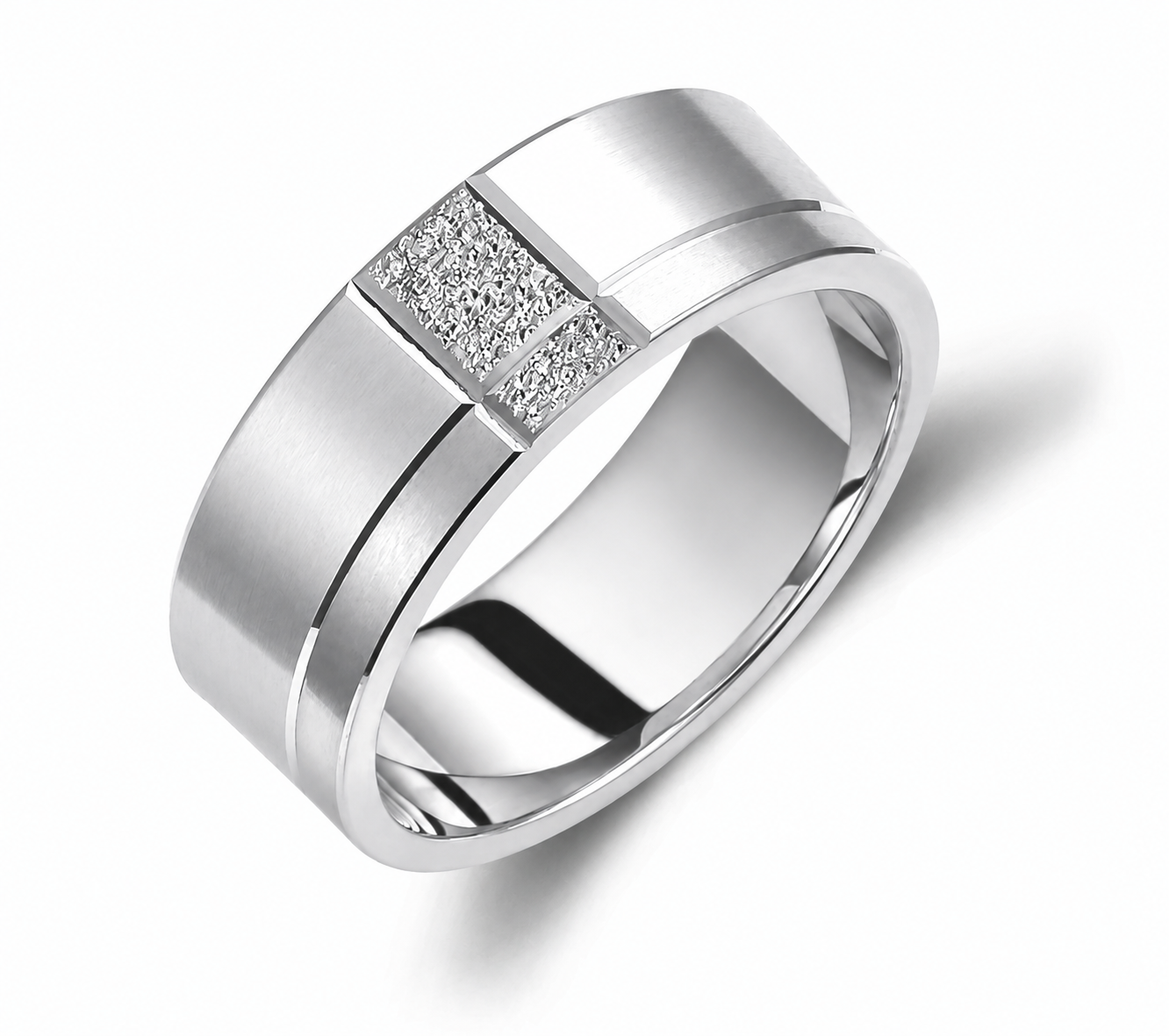 Two-Tone 7mm Wedding Bands Set