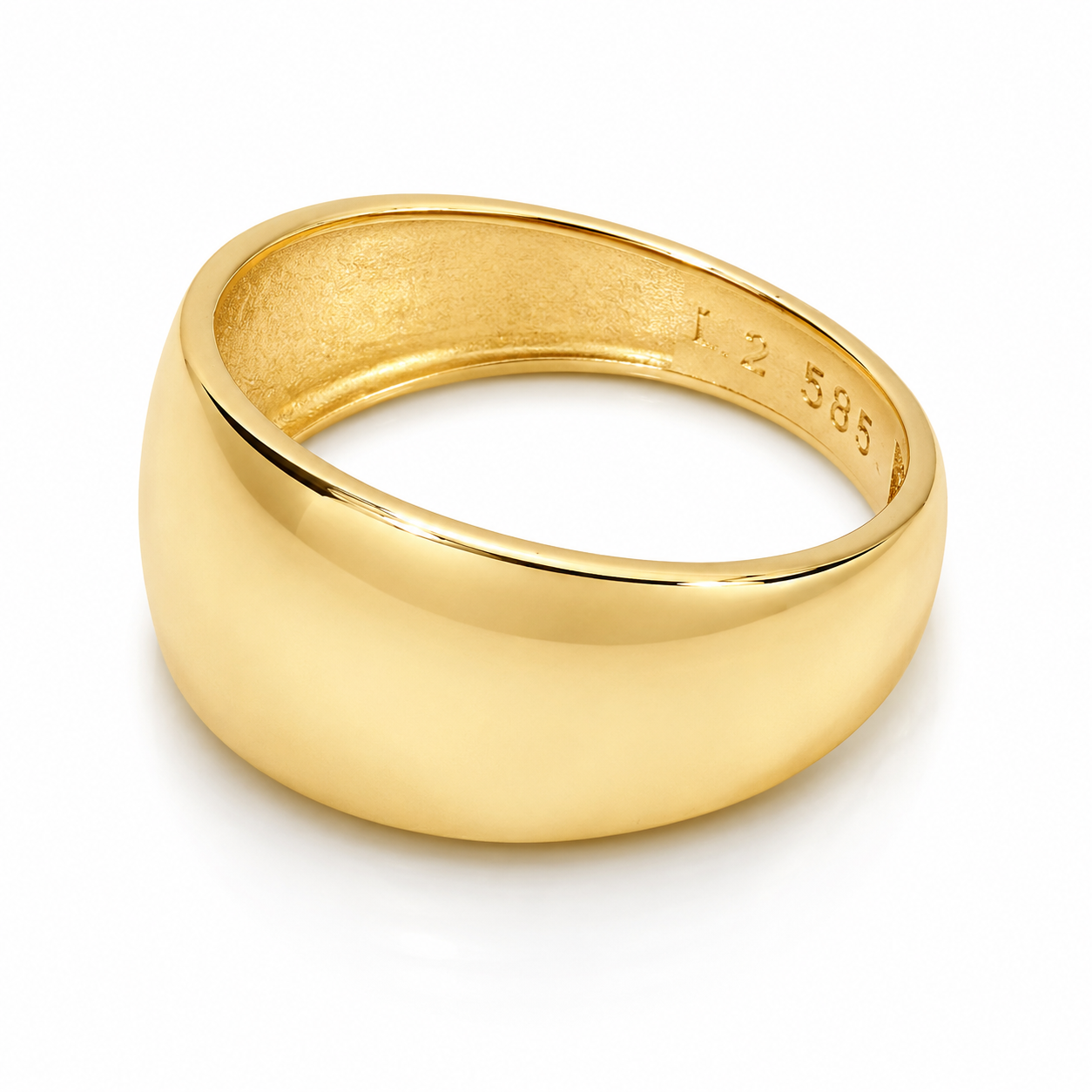 14k Solid Gold Signet Ring: Modern Minimalist Jewelry
