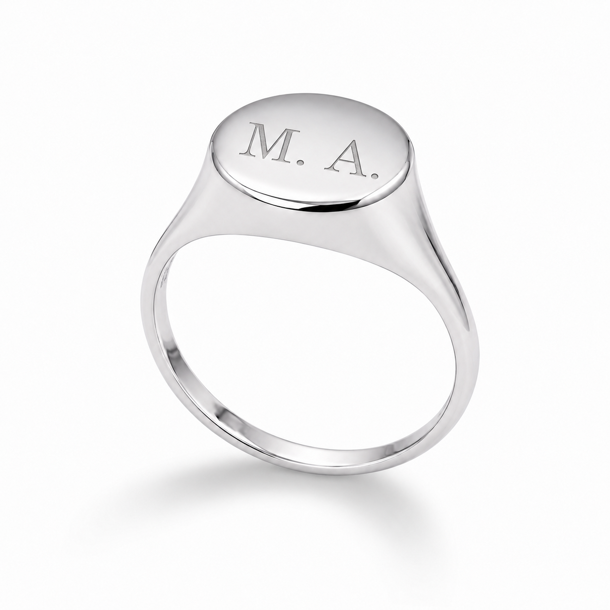 14k Solid Gold Signet Ring: Personalized Engraved Jewelry