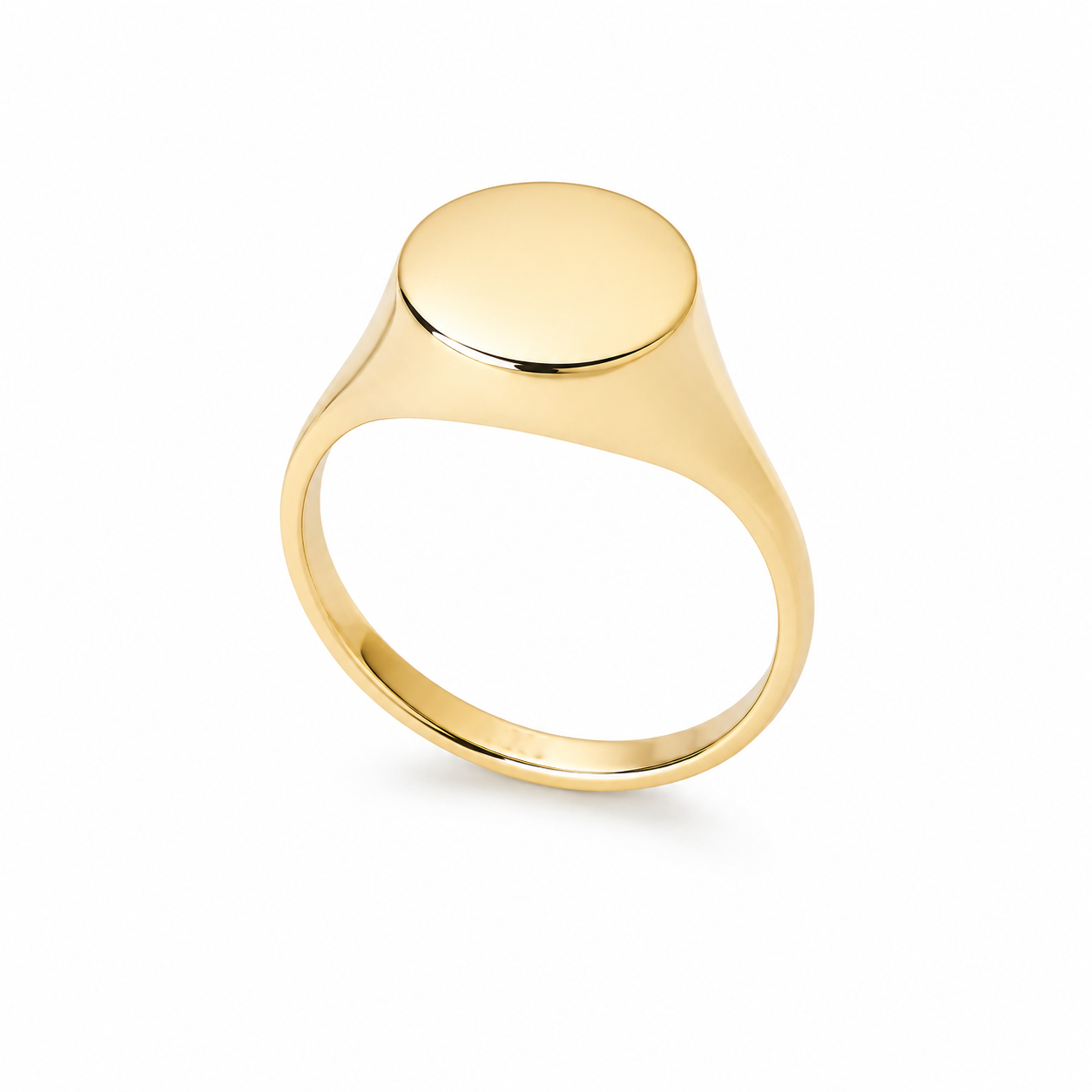 14k Solid Gold Signet Ring: Personalized Engraved Jewelry
