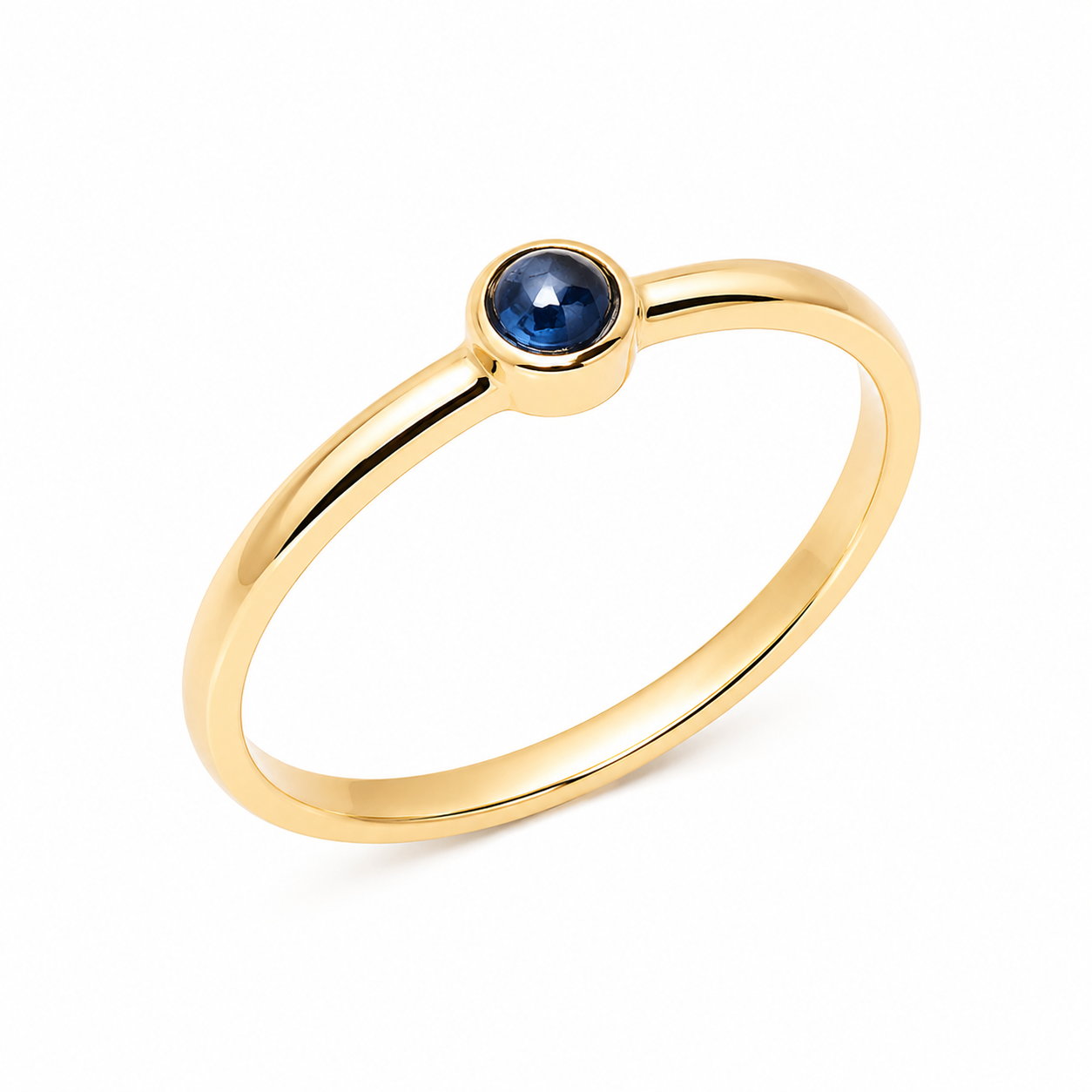 14K Solid Gold Sapphire Ring: September Birthstone Promise Ring