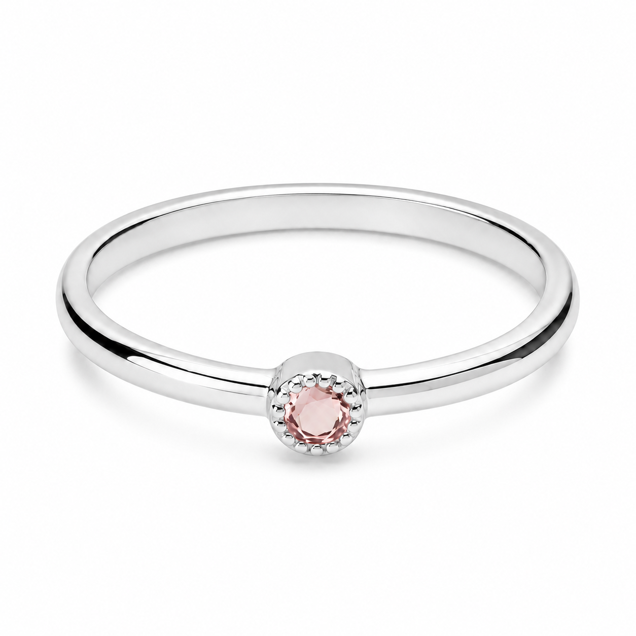 Dainty 14k Gold Birthstone Ring: Minimalist Stacking Ring