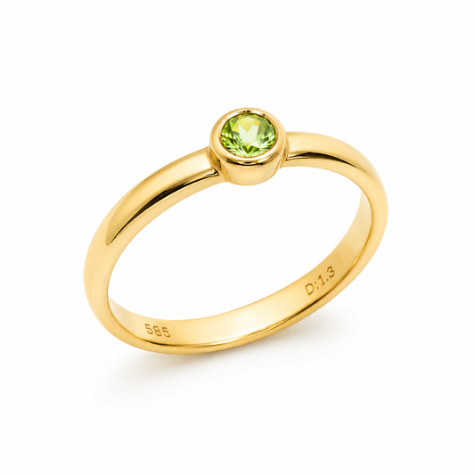 14K Gold Birthstone Ring: Personalized Gemstone Jewelry