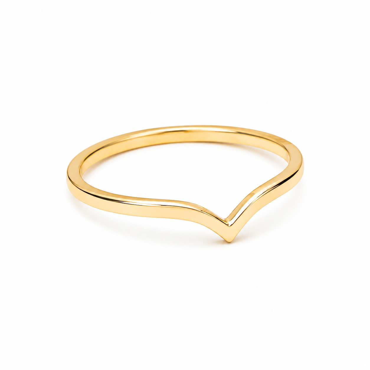 Dainty Chevron Ring in 14K Gold