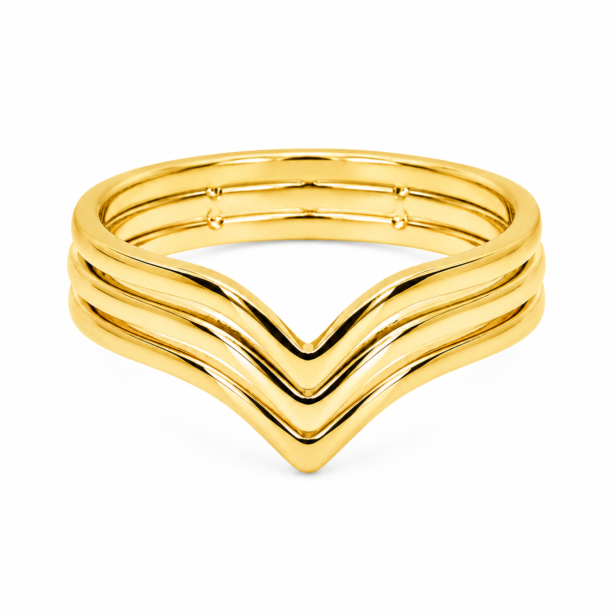 14kGold ring with a wavy design on a white background