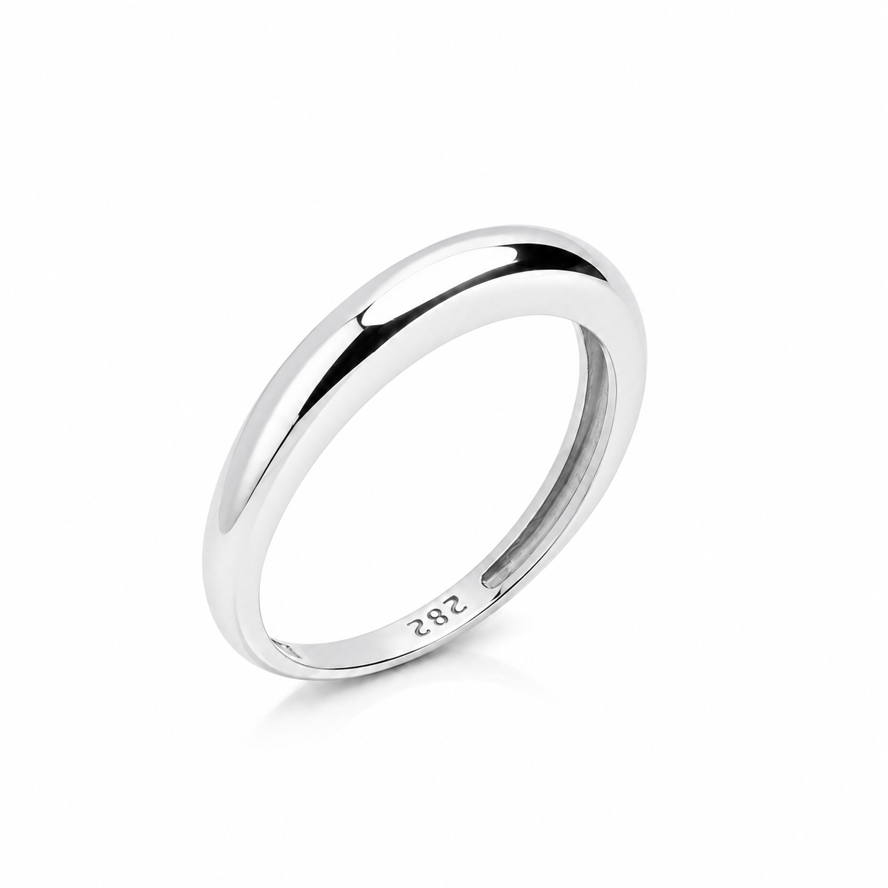 Slim Dome Ring in 14K Gold