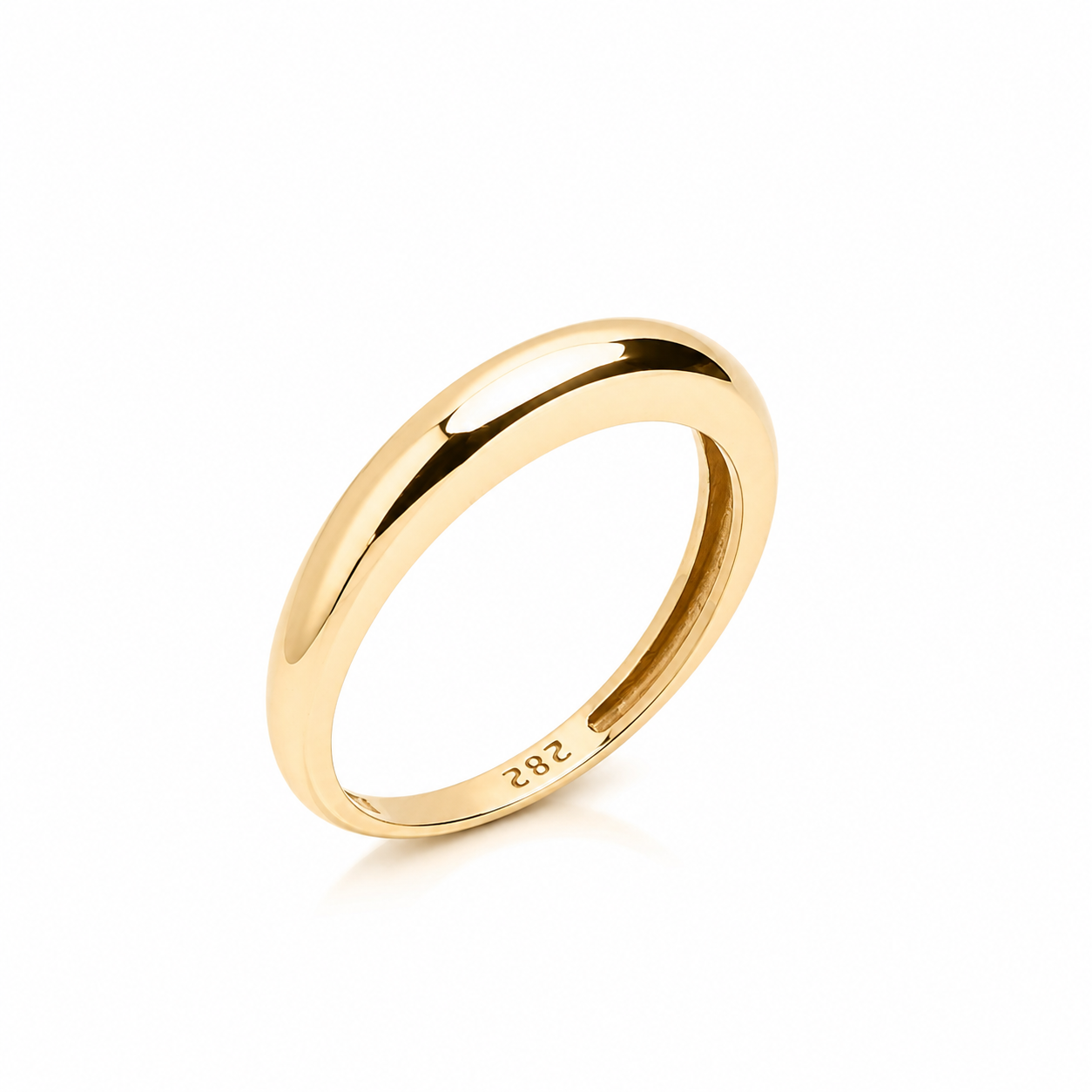 Slim Dome Ring in 14K Gold