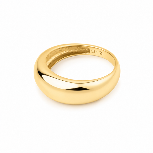 Thick Dome Ring in 14K Gold
