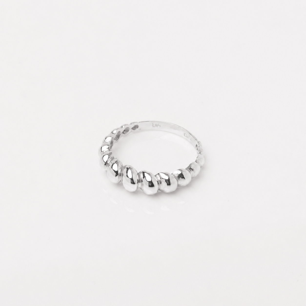14K Solid Gold Bubble Ring: Chunky Croissant Dome Statement Ring