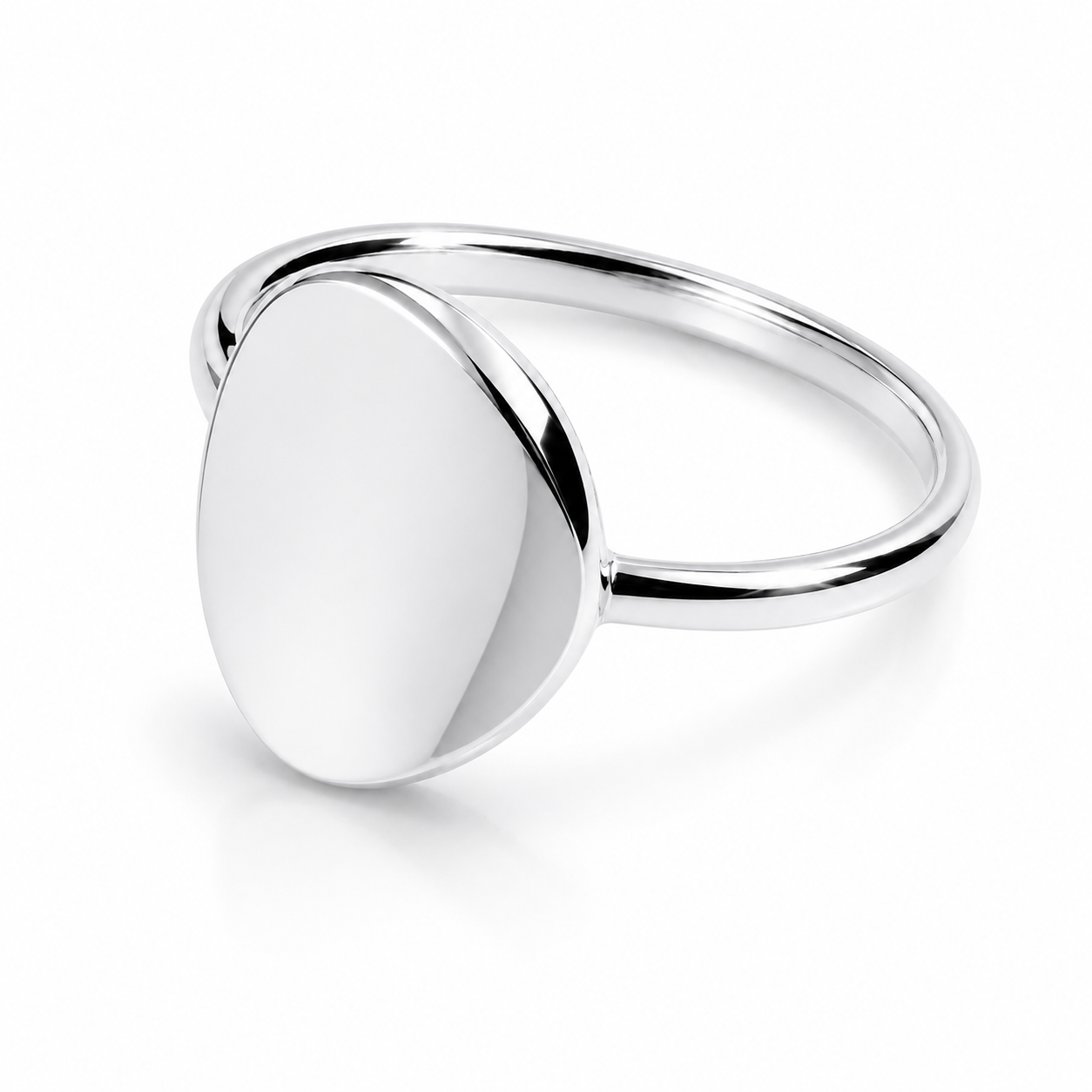 14k Gold Oval Signet Ring: Personalized Engravable Jewelry
