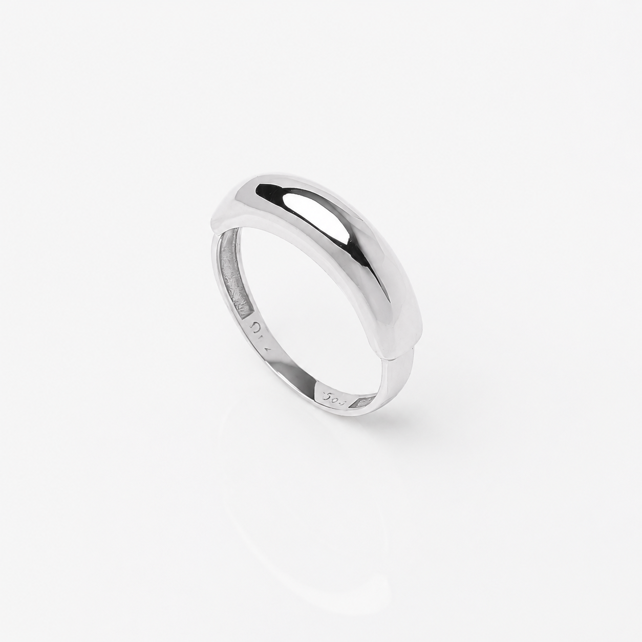 14k Solid Gold Dome Ring: Chunky Statement Jewelry