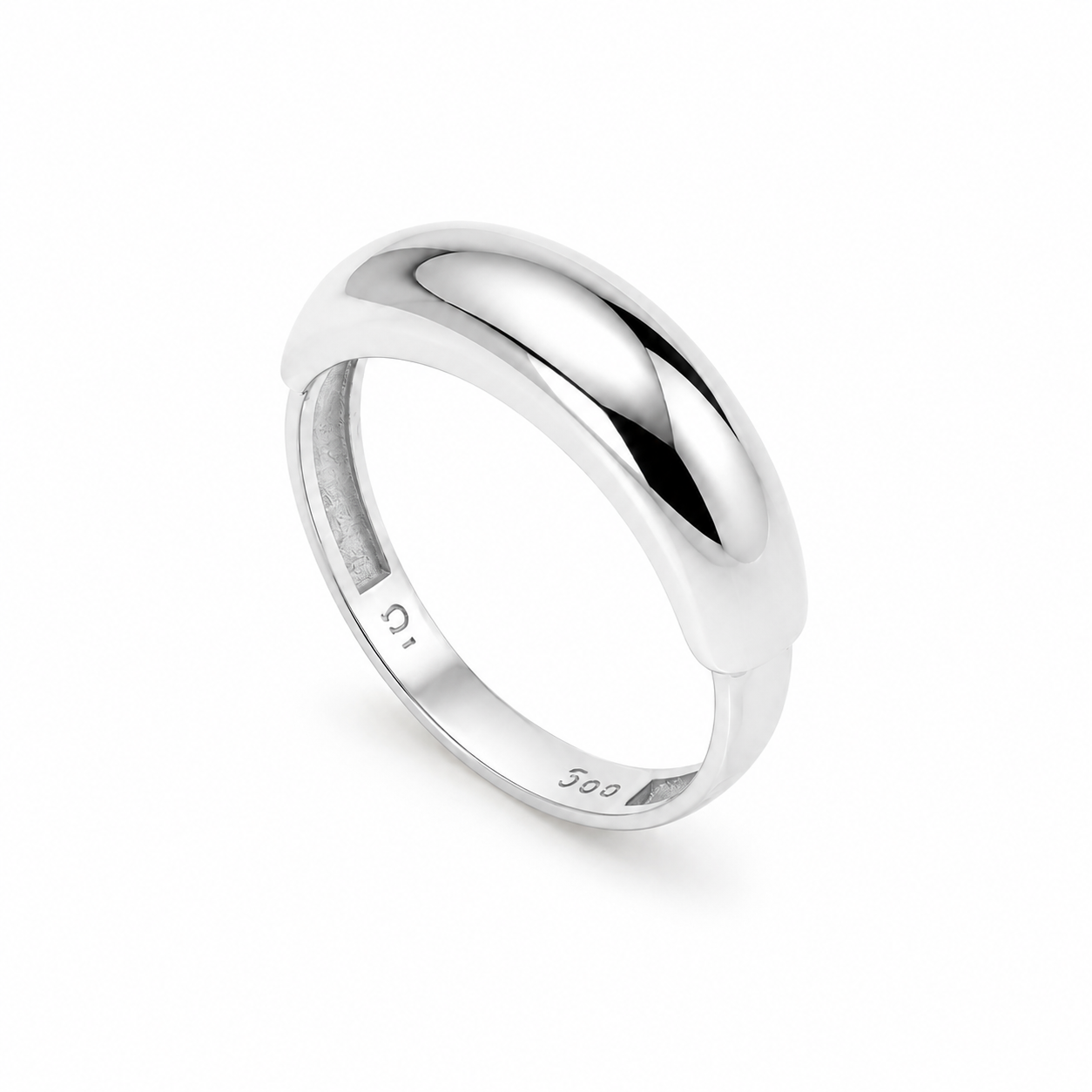 14k Solid Gold Dome Ring: Chunky Statement Jewelry