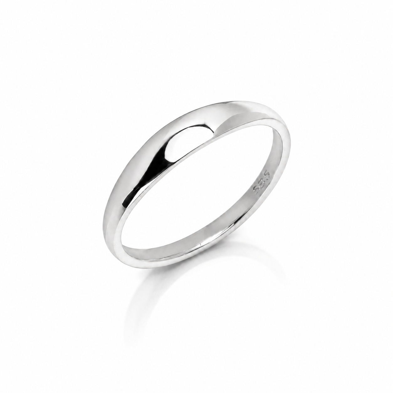 14k Gold Signet Ring: Engravable Minimalist Band
