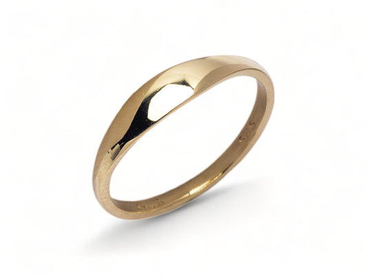 Personalized 14K Gold Bar Ring for Women