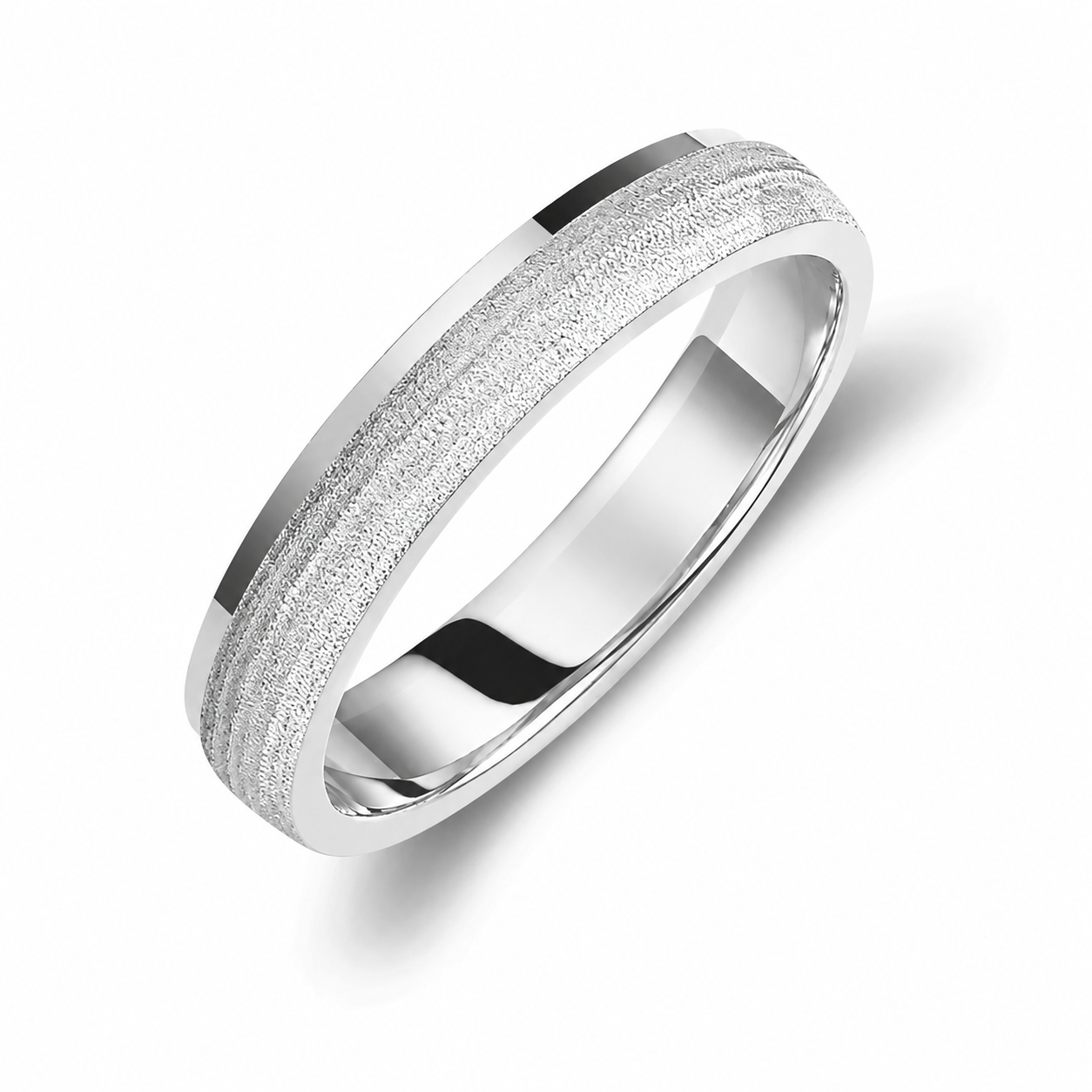 Two-Tone 4mm Wedding Bands Set