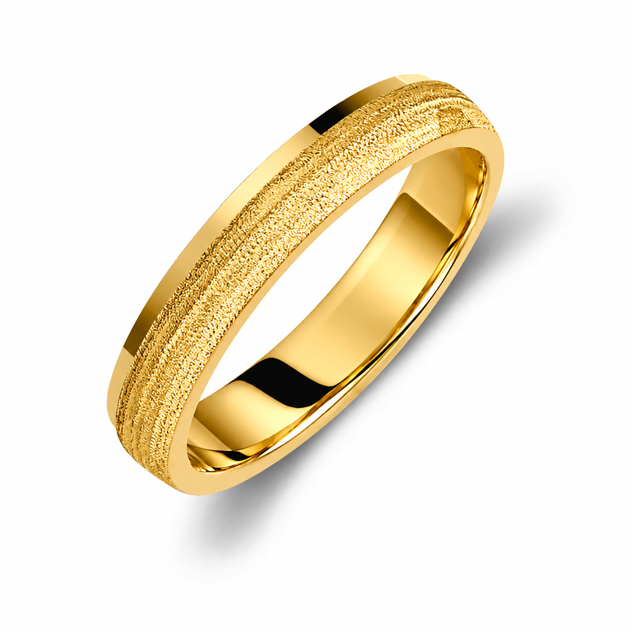 Two-Tone 4mm Wedding Bands Set