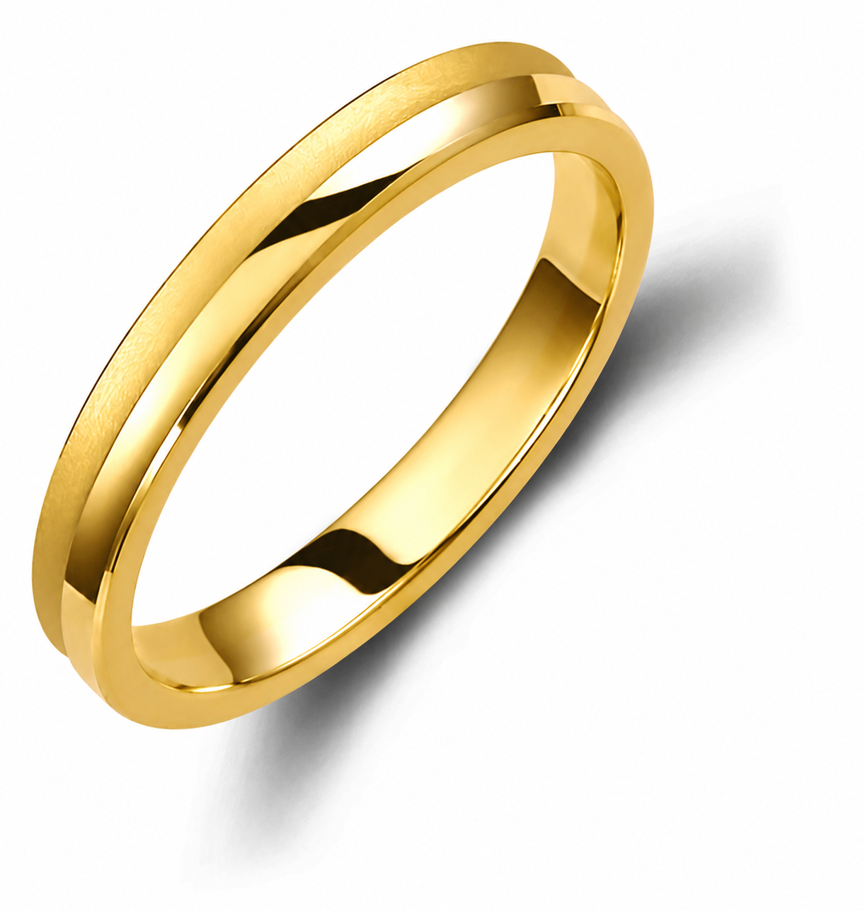Two-Tone 3.5mm Wedding Bands Set